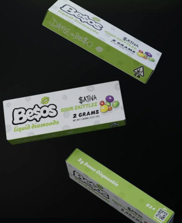 Besos Sour Zkittlez 2g Disposable Vape | Sativa
